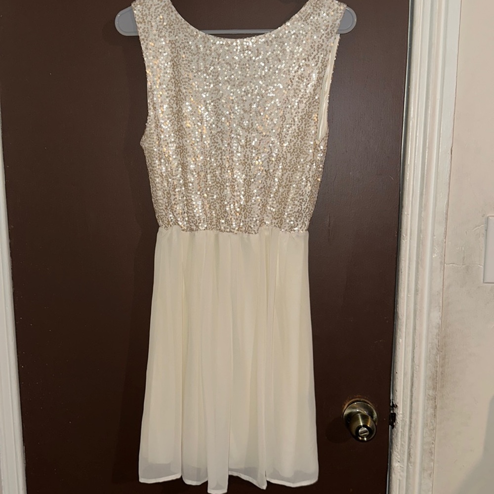 Sequin Ivory Dress